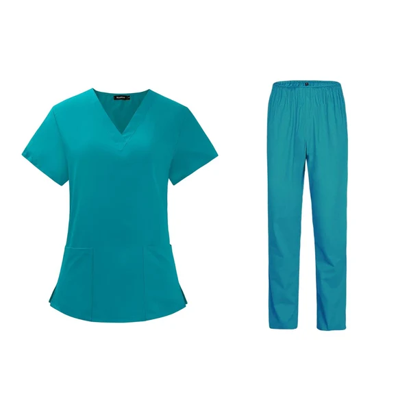 User-Friendly Maxbell Scrubs Set for Women Breathable Scrub Top and Pants Set Nurse Uniform Blue XXL Outstanding