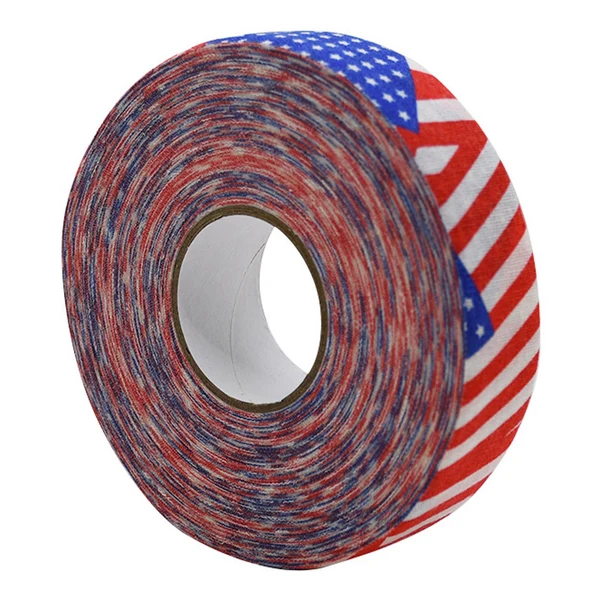 Original Maxbell 2.5Cmx25M Ice Hockey Cloth Tape Wrapping Breathable Nonslip Protector Cover Flag Red Organic