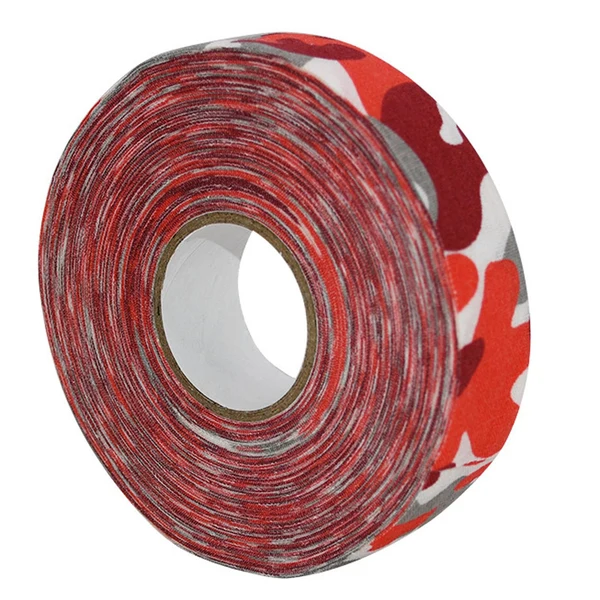 Quality Maxbell 2.5Cmx25M Ice Hockey Cloth Tape Wrapping Breathable Nonslip Protector Cover Red Camo Soft