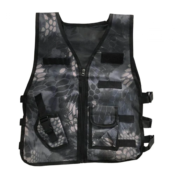 Sustainable Maxbell Children Outdoor Vest Breathable Kids Cargo Vest for Role Play Black 50cm High-End