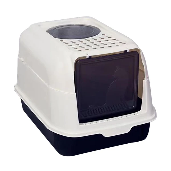 Proven Maxbell Hooded Cat Litter Box with Lid Kitty Litter Pan Sturdy Detachable for Indoor Black Premium Material