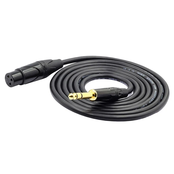 Minimalist Maxbell 6.5mm to XLR 3 Pin Microphone Audio Extension Cable for Amplifier Amp Mixer High-End