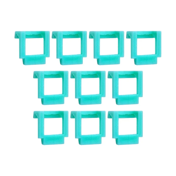 High-Grade Maxbell 10 Pieces Pci-E Riser Card Retainer Computer Components PCIe Fixing Buckle Light Blue User-Friendly