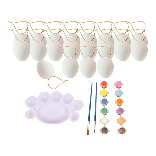 Superior Maxbell 20 Pieces White Easter Eggs Painting Fake Easter Eggs Drawing Paintable Toys White High-Grade