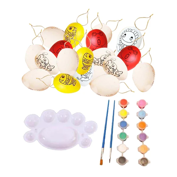 Modern Maxbell 20 Pieces White Easter Eggs Painting Fake Easter Eggs Drawing Paintable Toys Double Sided Recyclable