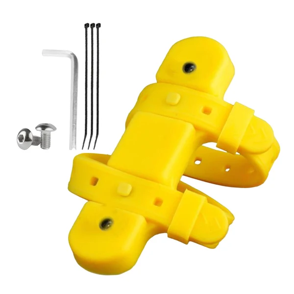 Powerful Maxbell Mountain Bike Kettle Mount Adaptor Bicycle Water Bottle Cage Strap Yellow Fine