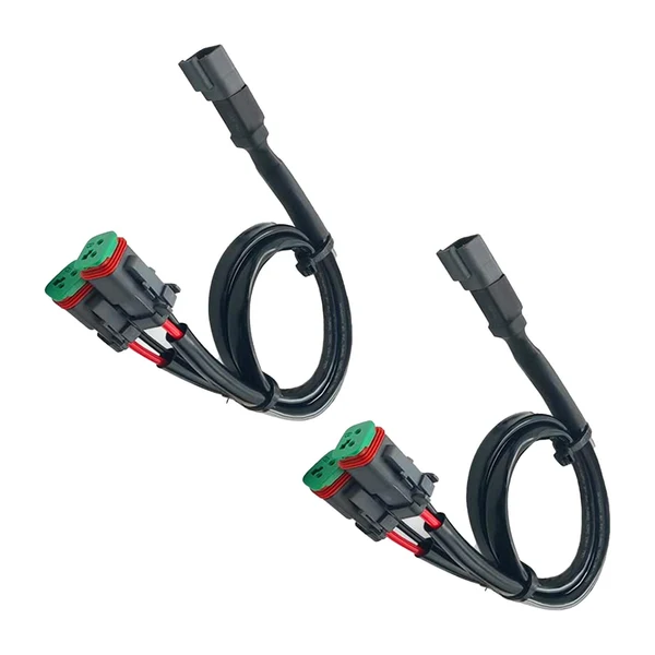 Consistent Maxbell 2x DT Dtp Adapters Connectors Heavy Duty for LED Pod Lights Fog Lights 2 in 1 High-Performance
