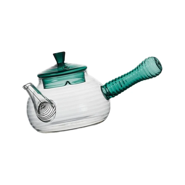 Enhanced Maxbell High Borosilicate Glass Teapot Hand Blowing Clear 600ml for Loose Leaf Tea Green Official