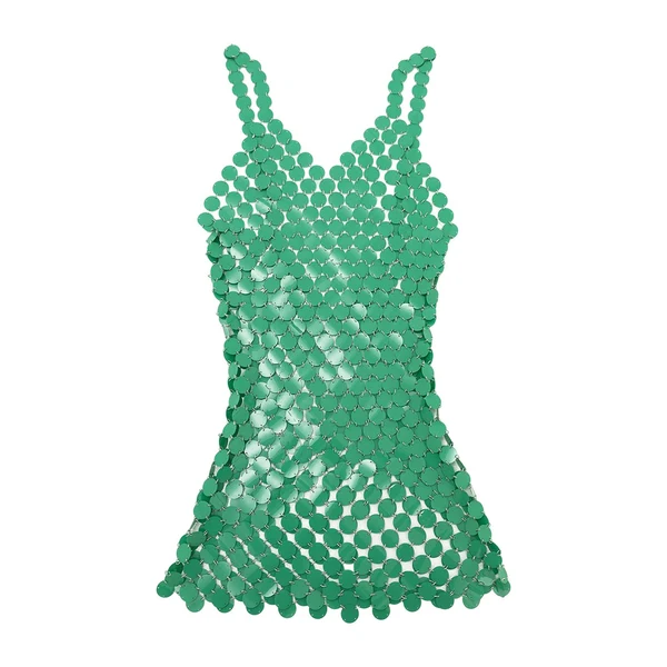 Solid Maxbell Women Sequined Spaghetti Straps Dress Sequin Decorative Open Back for Club Green Genuine
