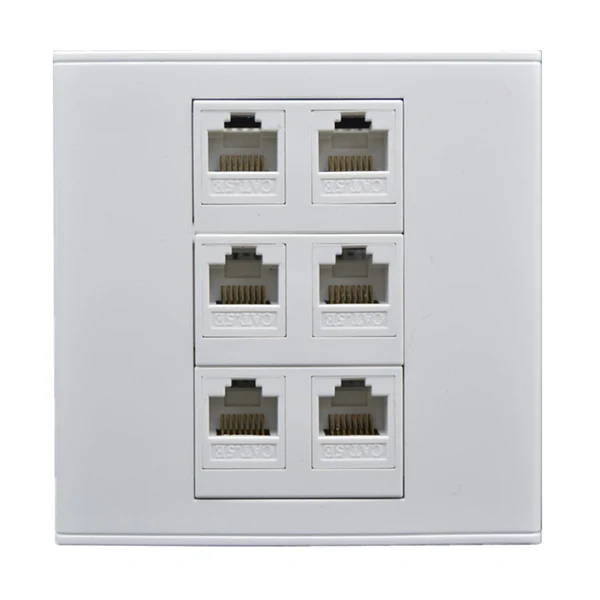Lightweight Maxbell 86 Type Network Wall Plate Outlet Wall Mounted for Networking Broadband Selected