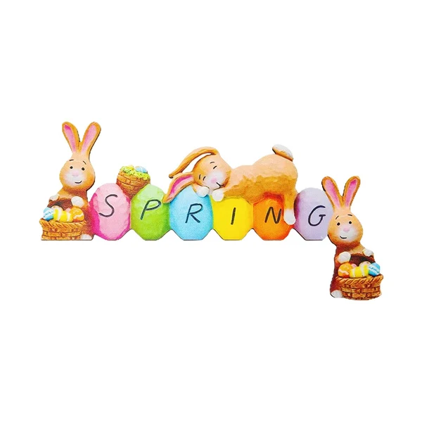 Contemporary Maxbell Door Frame Door Decoration Sign Easter Sign for Door Photo Props Spring 22cmx11.8cm Original Design