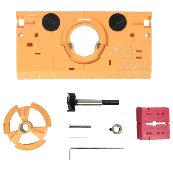 Comfortable Maxbell 35mm Hinge Hole Drilling Guide Fixture DIY Tools for Kitchen Cabinet orange Crafted