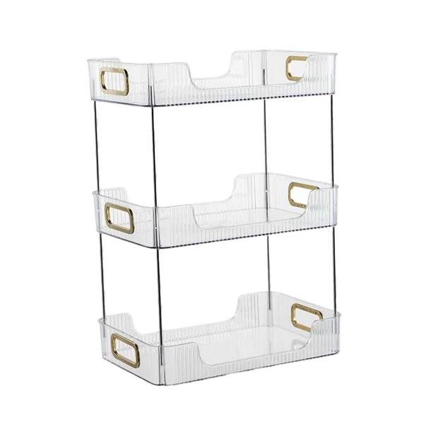 Consistent Maxbell Cosmetic Storage Rack Organizer Shelf for Kitchen Home Pantry Countertop Clear Fast