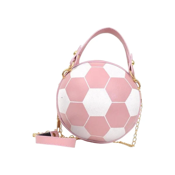 Consistent Maxbell Football Shaped Cross Body Bag Purse Wallet PU Shoulder Bag for Work Evening Pink Green