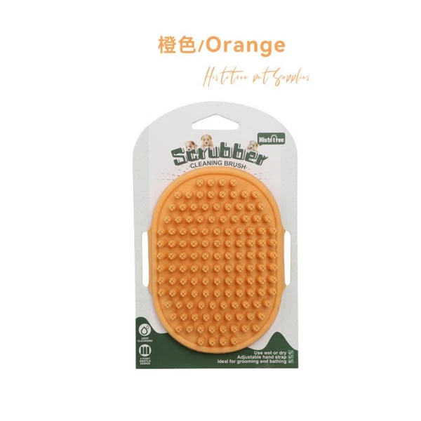 Top-Quality Maxbell Dog Brush Cat Grooming Glove Pet Scrubber Cleaning Short Hair Washing Orange Long-Lasting
