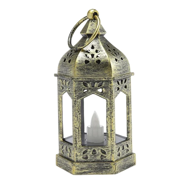 Modern Maxbell Vintage Style Electronic Candle Lantern Wind Lamp Decorative for Garden Aureate High-Grade