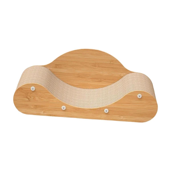 Premium Material Maxbell Corrugated Paper Kitten Scratcher Nest Bed Grinding Claw Pet Sleeping Bed 60cmx24cmx23cm Brown Flexible