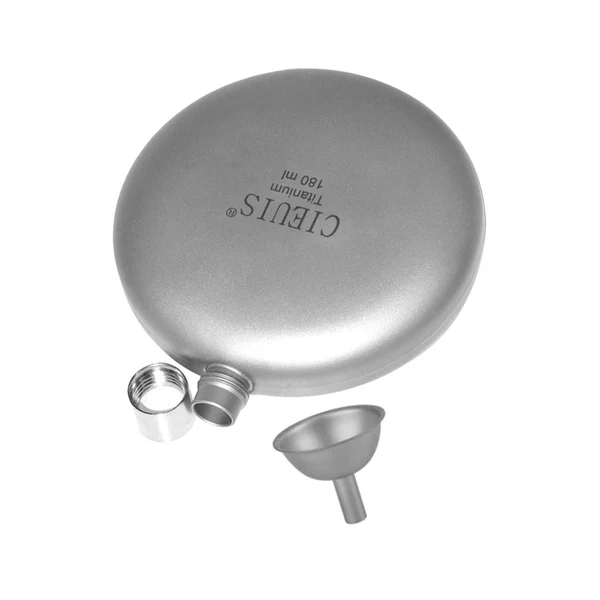 Soft Maxbell Titanium Hip Flask Portable Leakproof Drinking Cup for Travelling Camping with Funnel Next-Generation