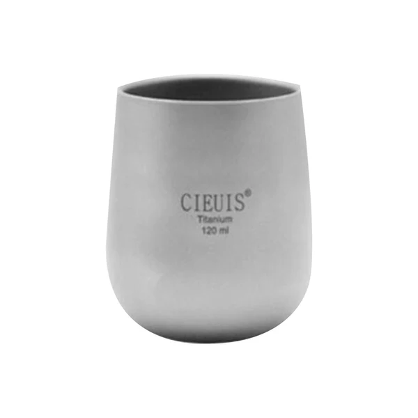 Innovative Maxbell Camping Water Mug Double Wall Titanium Cup for Outdoor Backpacking Travel 120ML Casual