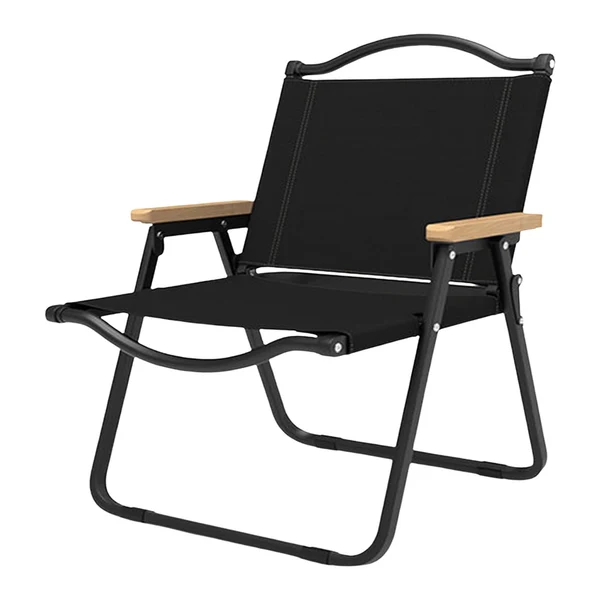 Premium Material Maxbell Folding Camping Chair Collapsible Load Bearing for Travel Barbecues Black Medium Effective