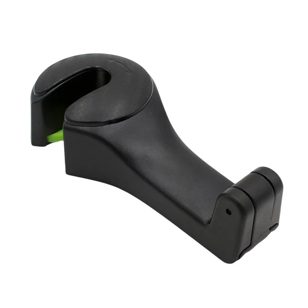 Fashionable Maxbell 2 in 1 Car Headrest Hidden Hook Gadget Phone Holder Clips for Purse Handbag Black Pure
