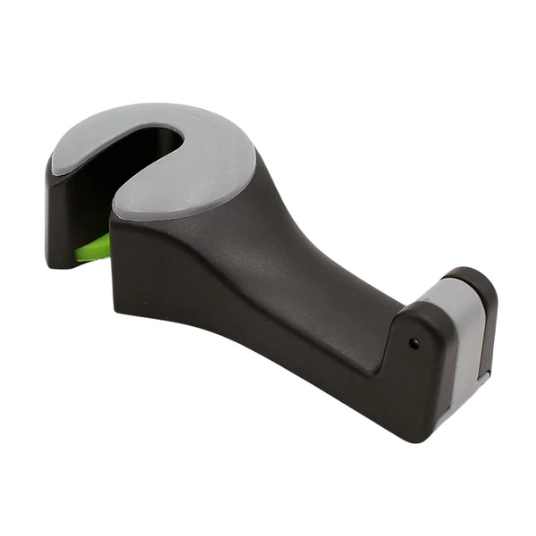 Traditional Maxbell 2 in 1 Car Headrest Hidden Hook Gadget Phone Holder Clips for Purse Handbag Black Gray Lightweight