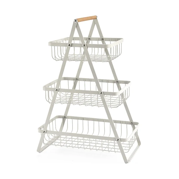 Dependable Maxbell Fruit Basket Display Stand Rack Cake Stand Bread Basket for Candy Desserts White Pure
