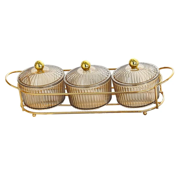 Secure Maxbell Luxury Snack Dishes Multi Use Condiment Tray with Holder for Picnic Candies Brown 3 Bowls Lightweight