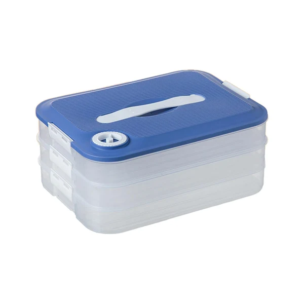 Sophisticated Maxbell Dumplings Organizer for Home Kitchen Clear Durable PP Material Easily Clean three floors Optimized