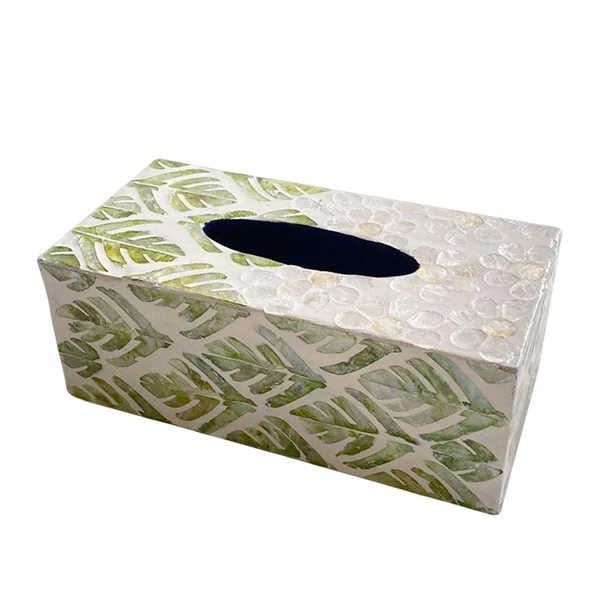 High-End Maxbell Tissue Box Cover Dispenser Tissue Case Facial Tissue Holder for Kitchen Green Enhanced