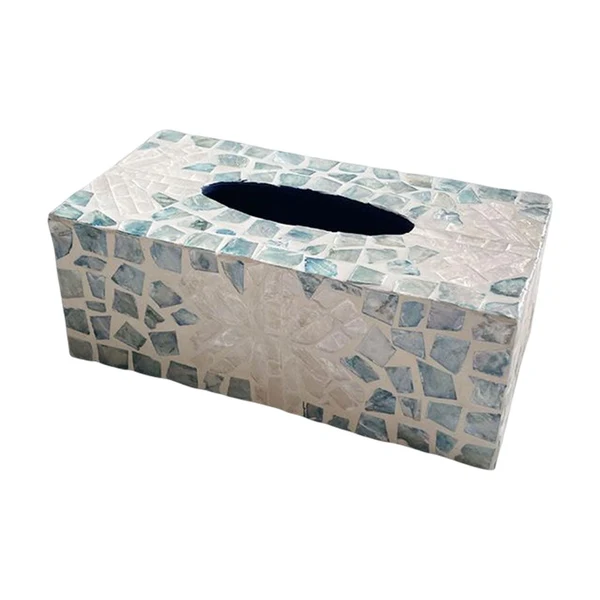 Advanced Maxbell Tissue Box Cover Dispenser Tissue Case Facial Tissue Holder for Kitchen Blue Powerful