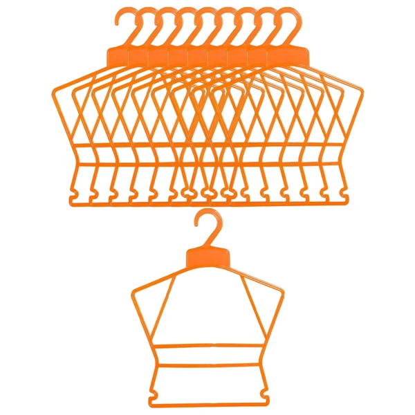 Elite Maxbell 10Pcs Kids Coat Hanger Clothes Hanger Clothes Drying Rack for Skirt Trousers Orange Comfortable