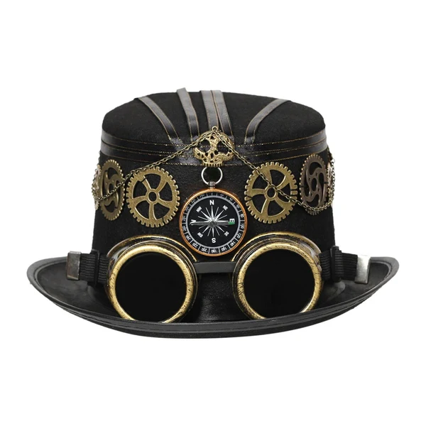 Fine Crafted Maxbell Steampunk Top Hat Costume Gothic Punk Rustic Compass for Club Cosplay Party 60-61cm Comfortable