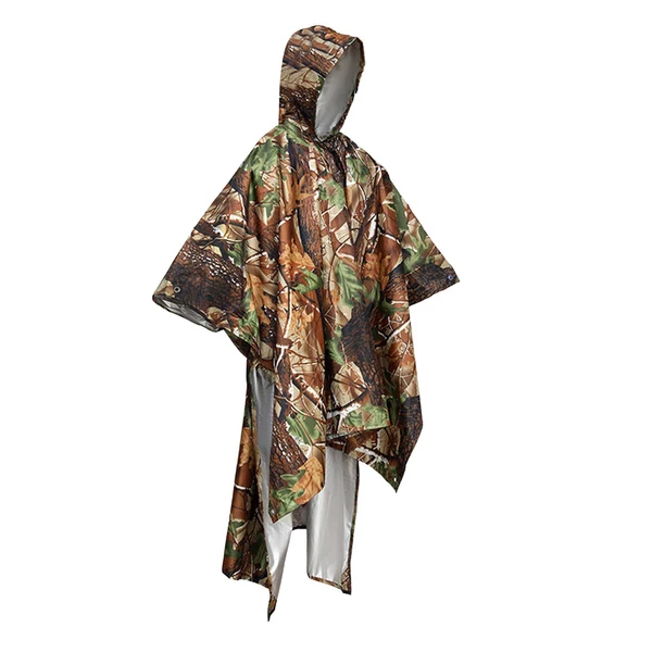 Easy-to-Use Maxbell Rain Poncho Coat Reusable Tarp Lightweight Shelter for Adult Unisex Outdoor Brown First-Class