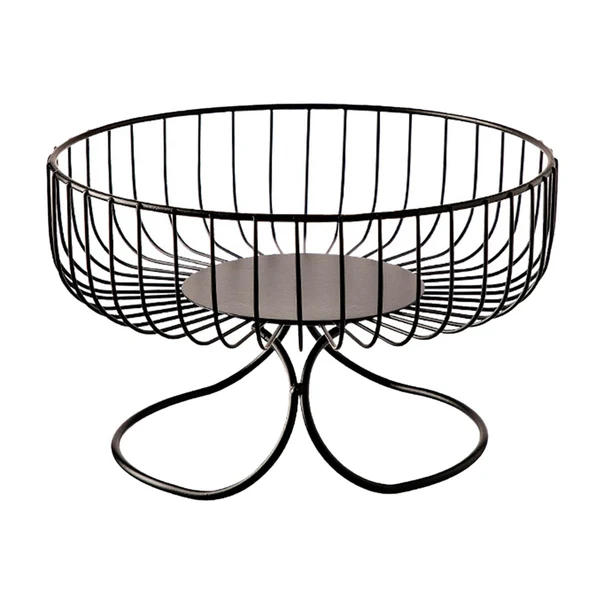 Trusted Maxbell Light Luxury Durable Fruit Basket Stand Storing Holder for Vegetable Farmhouse Black Long-Lasting