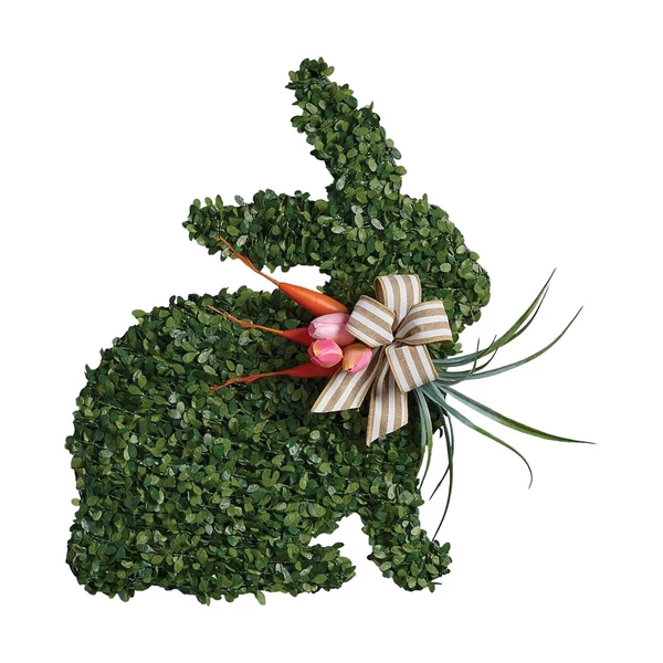 User-Friendly Maxbell 17.7'' Easter Bunny Wreath Front Door Hanging Greenery Wreaths Home Decor Modern