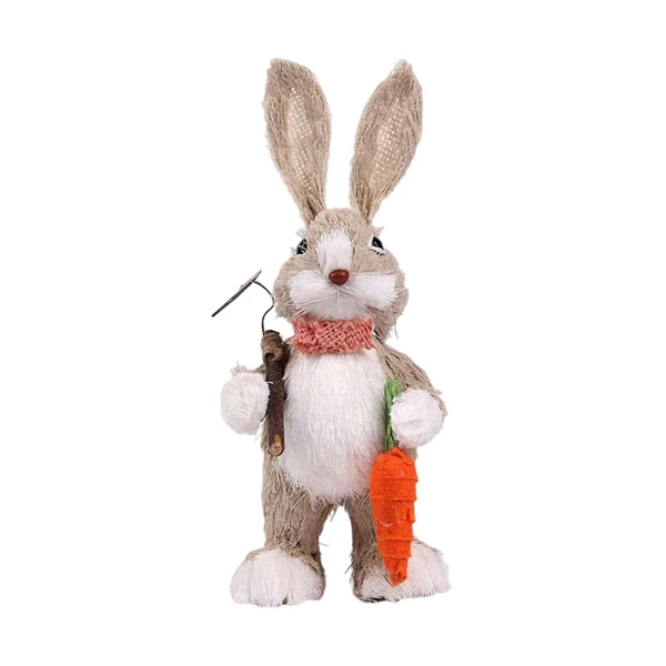 Organic Maxbell Bunny Figurine Decoration Ornament Durable Figures for Hallway Lawn Yard Style B Fine Crafted
