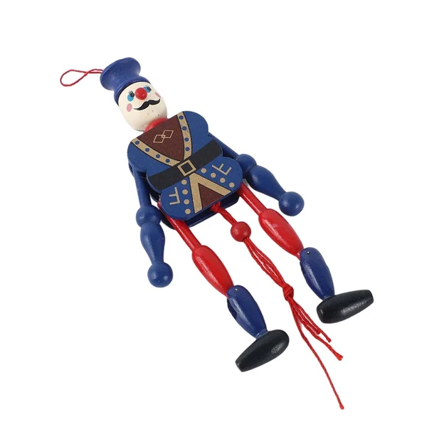 Proven Maxbell Wooden Dolls Marionette Puppets Hanging Ornament for Kids Gifts Dark Blue Effective