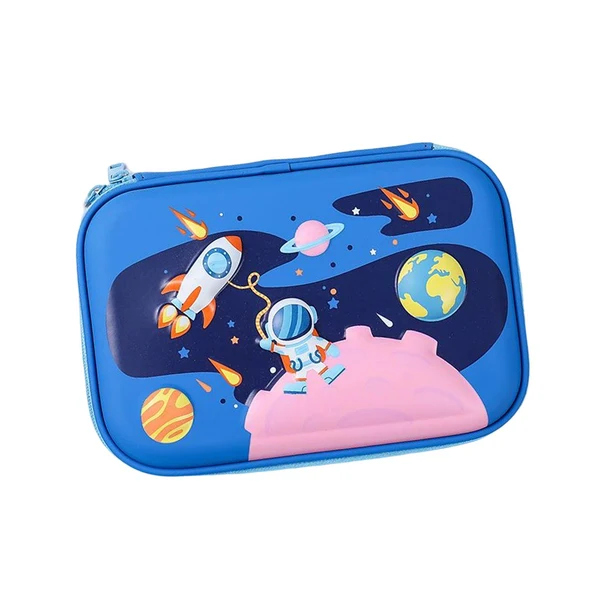 Recyclable Maxbell 3D Pencil Bags Pen Bag Stationery Pouch Pen Marker Holder for Birthday Gifts Blue Casual