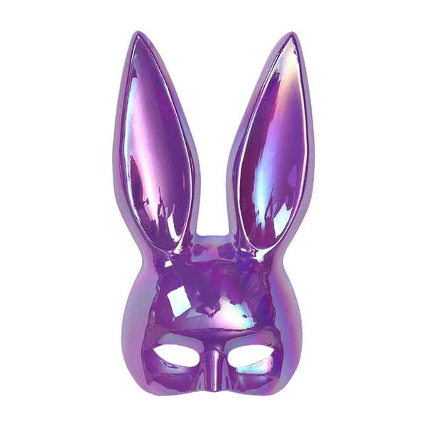 First-Class Maxbell Rabbit Ears Mask Women's Bunny Costume Masks Funny for Masquerade Theaters Violet Crafted