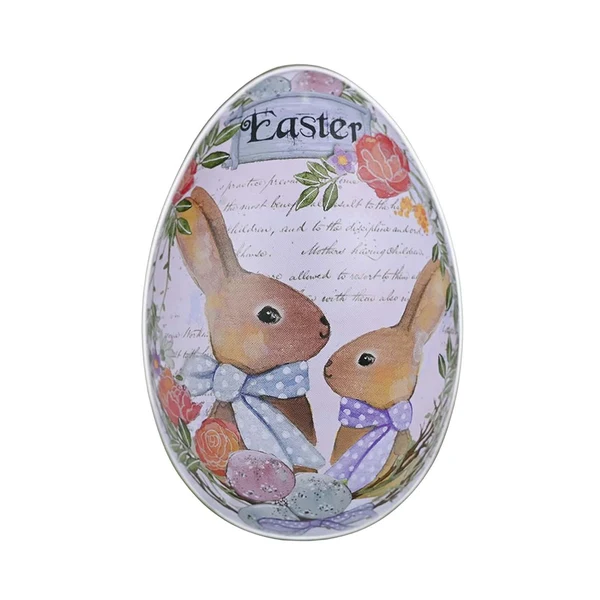 Green Maxbell Metal Easter Tinplate Egg Rabbit Printing Kids Toys Lovely Party Favors Style A Prestigious