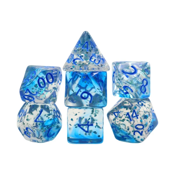 Smart Maxbell 7x Acrylic Polyhedral Dices Gifts for Kids Toys Drinking Prop Entertainment Blue Selected