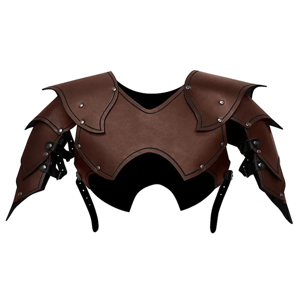 Flexible Maxbell Medieval Retro Chest Shoulder PU Leather for Cosplay Props Halloween Artisan
