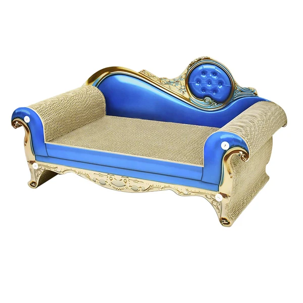 Innovative Maxbell Cat Scratch Pad Lounge Bed Cat Sofa Pet Bed for Kitty Rest Protect Furniture 70cmx28cmx31cm Blue Crafted
