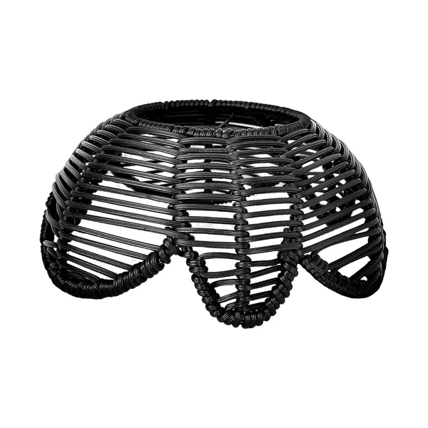 High-Grade Maxbell Rattan Lamp Shade Ornament Droplight Weaved for Teahouse Living Room Kitchen Black Outstanding