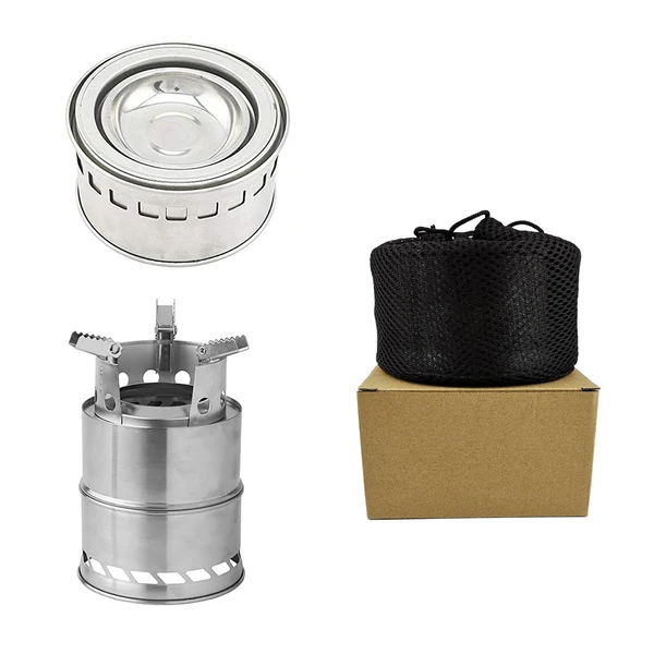 Minimalist Maxbell Stainless Steel Backpacking stoves Sturdy Foldable for barbecue Environmentally Friendly