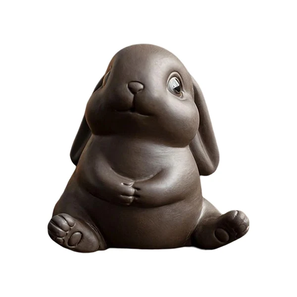 Smooth Maxbell Bunny Statue Animal Sculpture Decor Rabbit Figurine for Home Living Room Sit 9cmx8.3cmx9.7cm Dependable