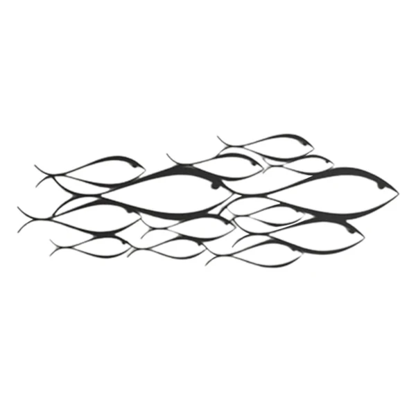 Effective Maxbell Creative Fish Wall Sculpture Decorative Metal for Home Living Room Indoor 43cmx15cm Prestigious