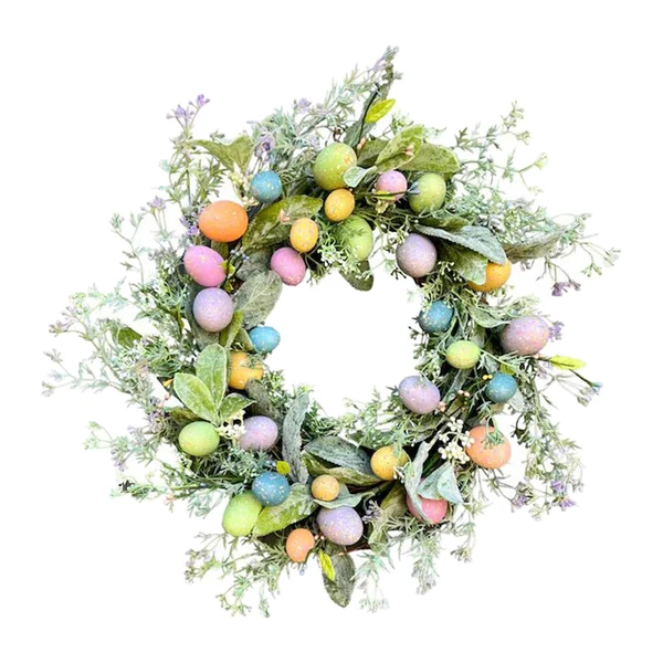 Top-Quality Maxbell Eucalyptus Wreath Ornament Colorful Egg Garland for Party Backdrop Window Superior