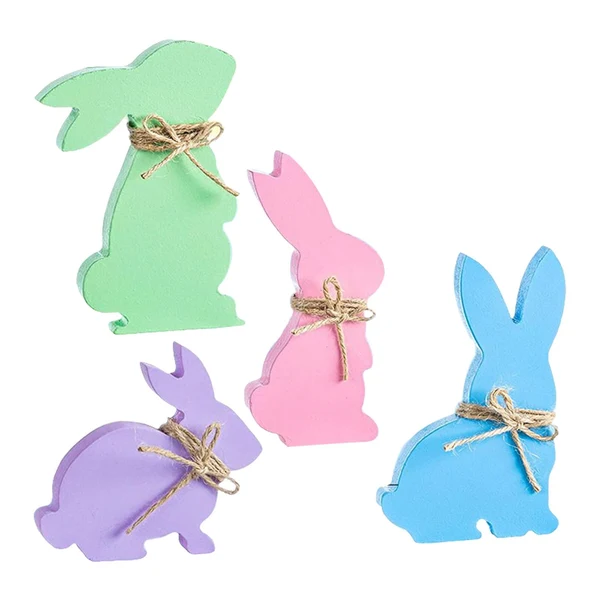 Quality Maxbell Easter Bunny Ornaments Rabbit Shape Ornament for Dorm Living Room Four Solid